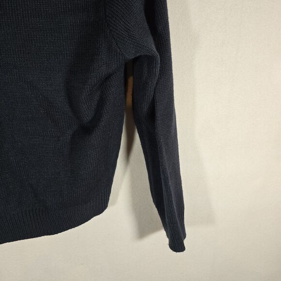 Princess Polly Blue White Chunky Knit Cropped Cardigan S/M Sweater N1 Gently Use - Picture 11 of 12